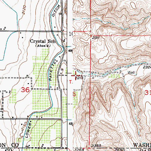 Topographic Map of Cherry Gulch, ID
