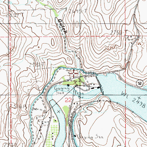 Topographic Map of Cherry Gulch, ID