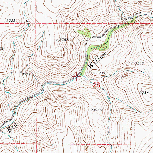 Topographic Map of Cherry Gulch, ID