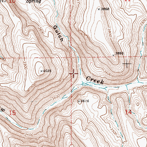 Topographic Map of Cherry Gulch, ID