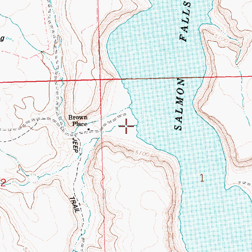 Topographic Map of China Creek, ID