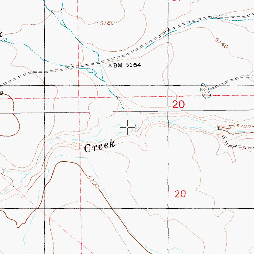 Topographic Map of China Creek, ID
