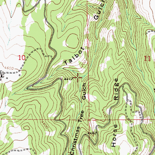 Topographic Map of Christmas Tree Gulch, ID