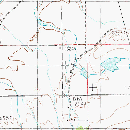 Topographic Map of Church Creek, ID
