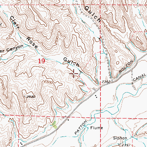 Topographic Map of Clair Rose Gulch, ID