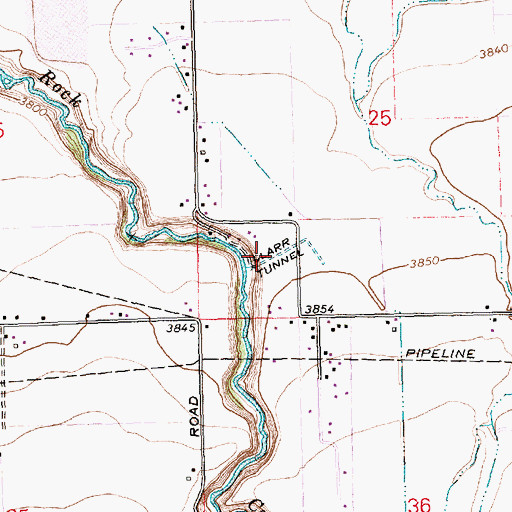 Topographic Map of Clarr Tunnel, ID