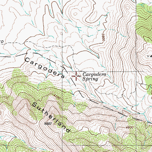 Topographic Map of Cargodera Spring, AZ