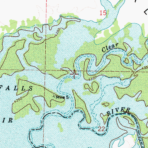Topographic Map of Clear Creek, ID