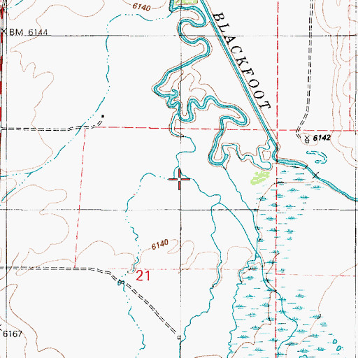 Topographic Map of Clements Ranch, ID