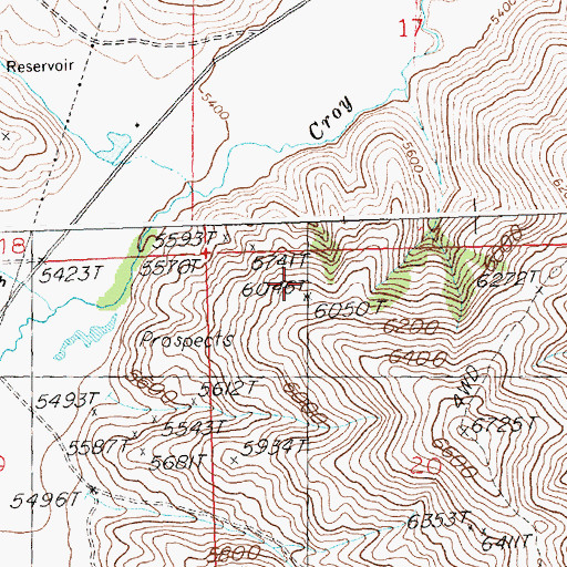 Topographic Map of Climax Mine, ID