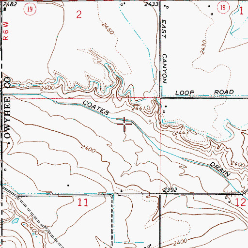 Topographic Map of Coates Drain, ID