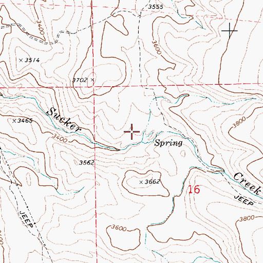 Topographic Map of Cold Spring Canyon, ID