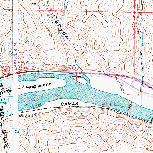 Topographic Map of Cole Canyon, ID