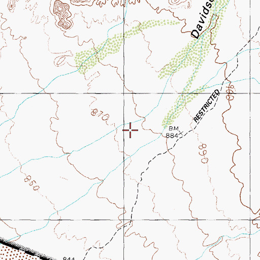 Topographic Map of Davidson Canyon, AZ