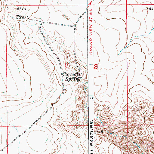 Topographic Map of Conners Spring, ID
