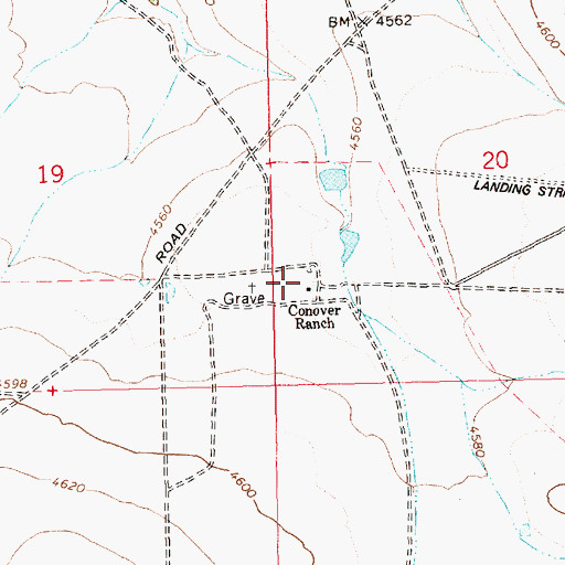 Topographic Map of Conover Ranch, ID