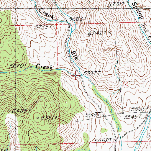 Topographic Map of Cookstove Creek, ID