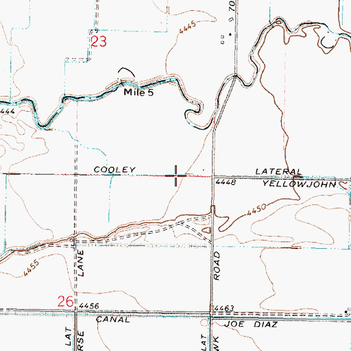 Topographic Map of Cooley Lateral, ID