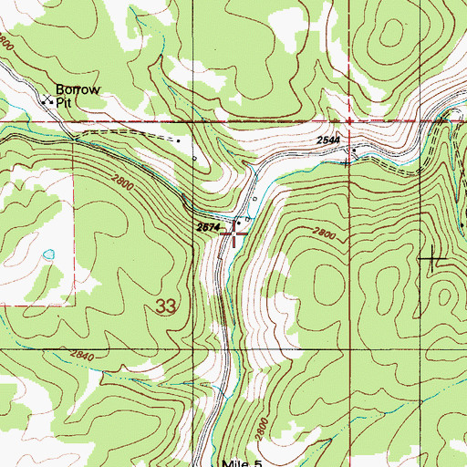 Topographic Map of Coon Creek, ID