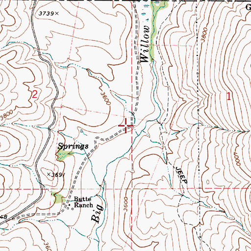 Topographic Map of Coonrod Gulch, ID