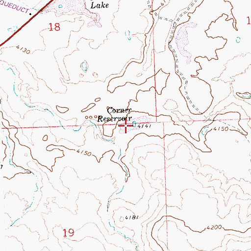 Topographic Map of Corner Reservoir, ID