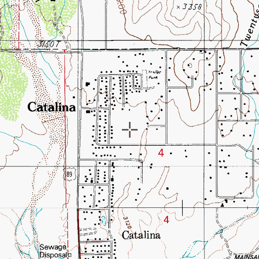 Topographic Map of Catalina, AZ