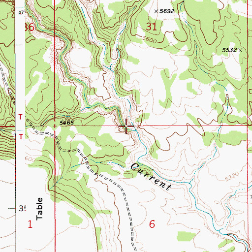 Topographic Map of Corral Creek, ID