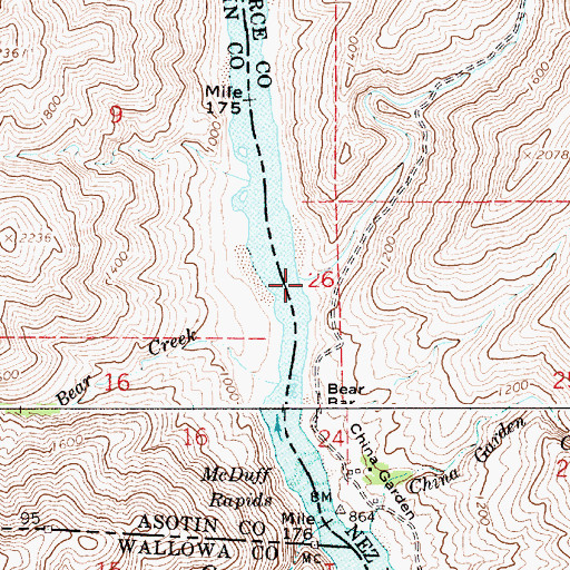 Topographic Map of Corral Creek, ID