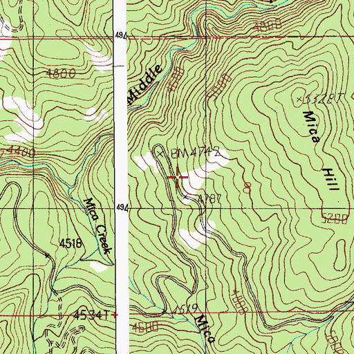 Topographic Map of Corral Creek Guard Station, ID