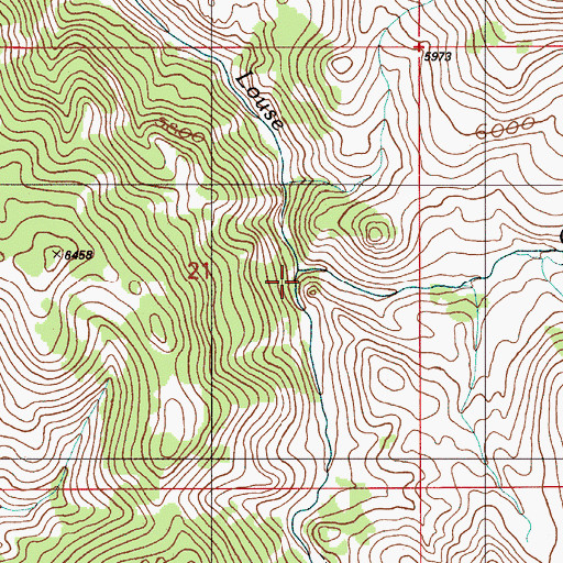 Topographic Map of Cottonwood Creek, ID