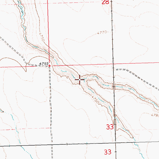 Topographic Map of Cottonwood Creek, ID