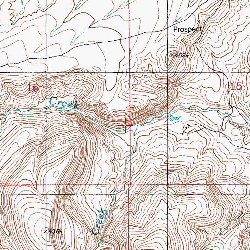 Topographic Map of Cottonwood Creek, ID