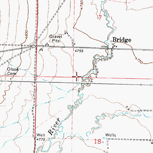 Topographic Map of Cottonwood Creek, ID