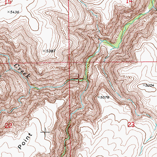 Topographic Map of Cottonwood Creek, ID