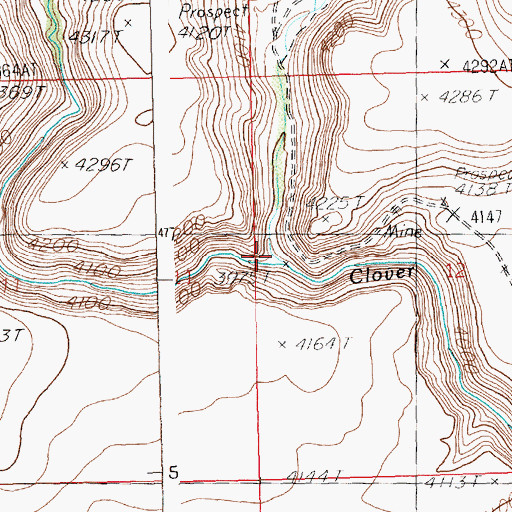 Topographic Map of Cottonwood Creek, ID