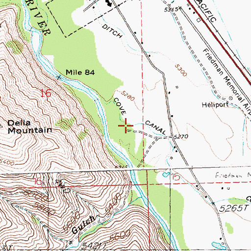 Topographic Map of Cove Canal, ID