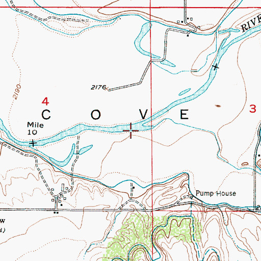 Topographic Map of Cove Creek, ID