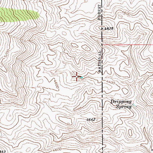 Topographic Map of Cement Dam Tank, AZ