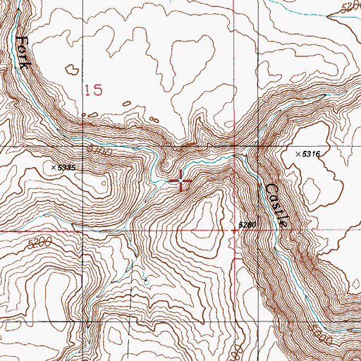 Topographic Map of Cow Valley, ID