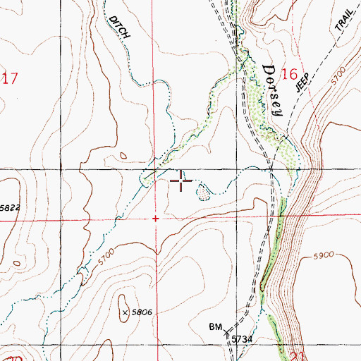 Topographic Map of Cowan Ditch, ID