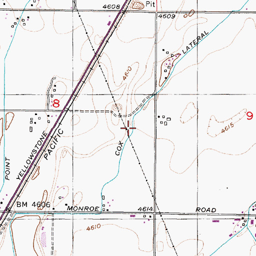 Topographic Map of Cox Lateral, ID