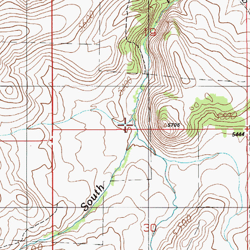 Topographic Map of Coyote Creek, ID