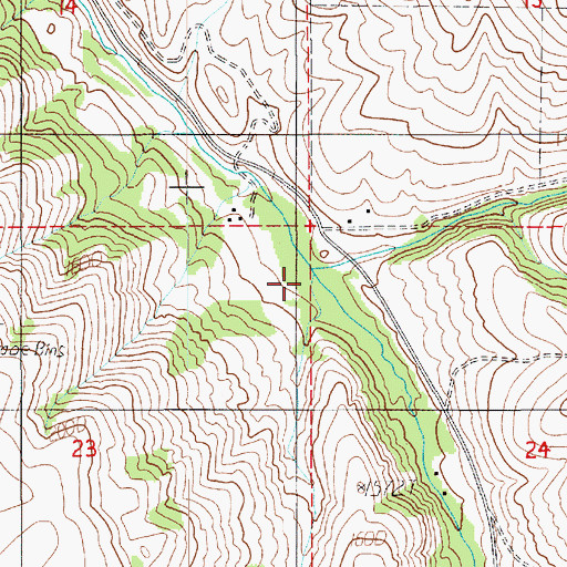 Topographic Map of Coyote Creek, ID