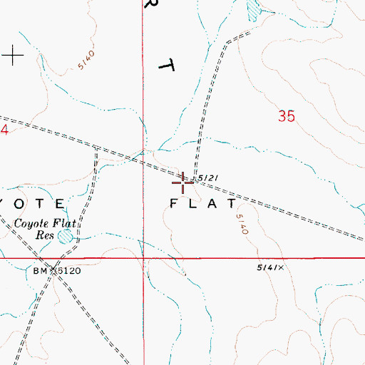 Topographic Map of Coyote Flat, ID