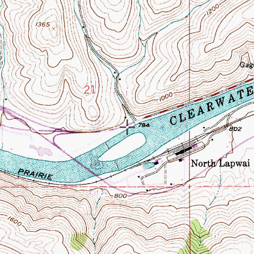 Topographic Map of Coyote Gulch, ID