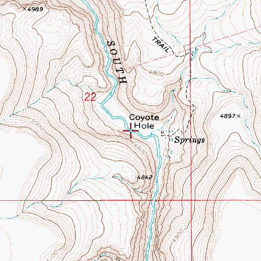 Topographic Map of Coyote Hole, ID