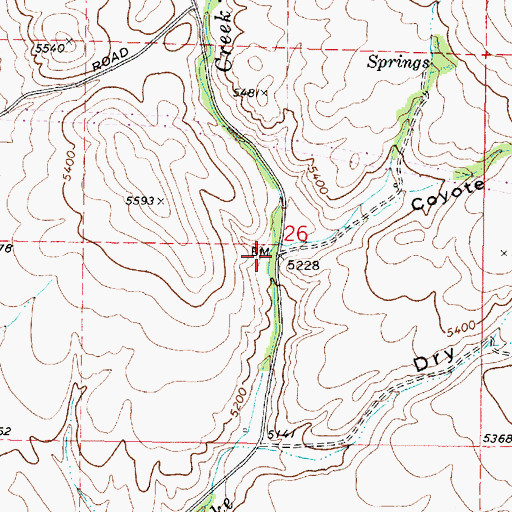 Topographic Map of Coyote Hollow, ID