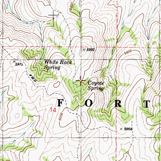 Topographic Map of Coyote Spring, ID