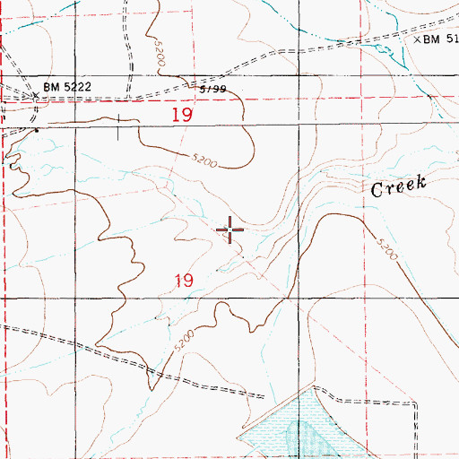 Topographic Map of Crab Creek, ID