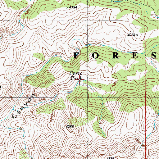 Topographic Map of Cerro Tank, AZ